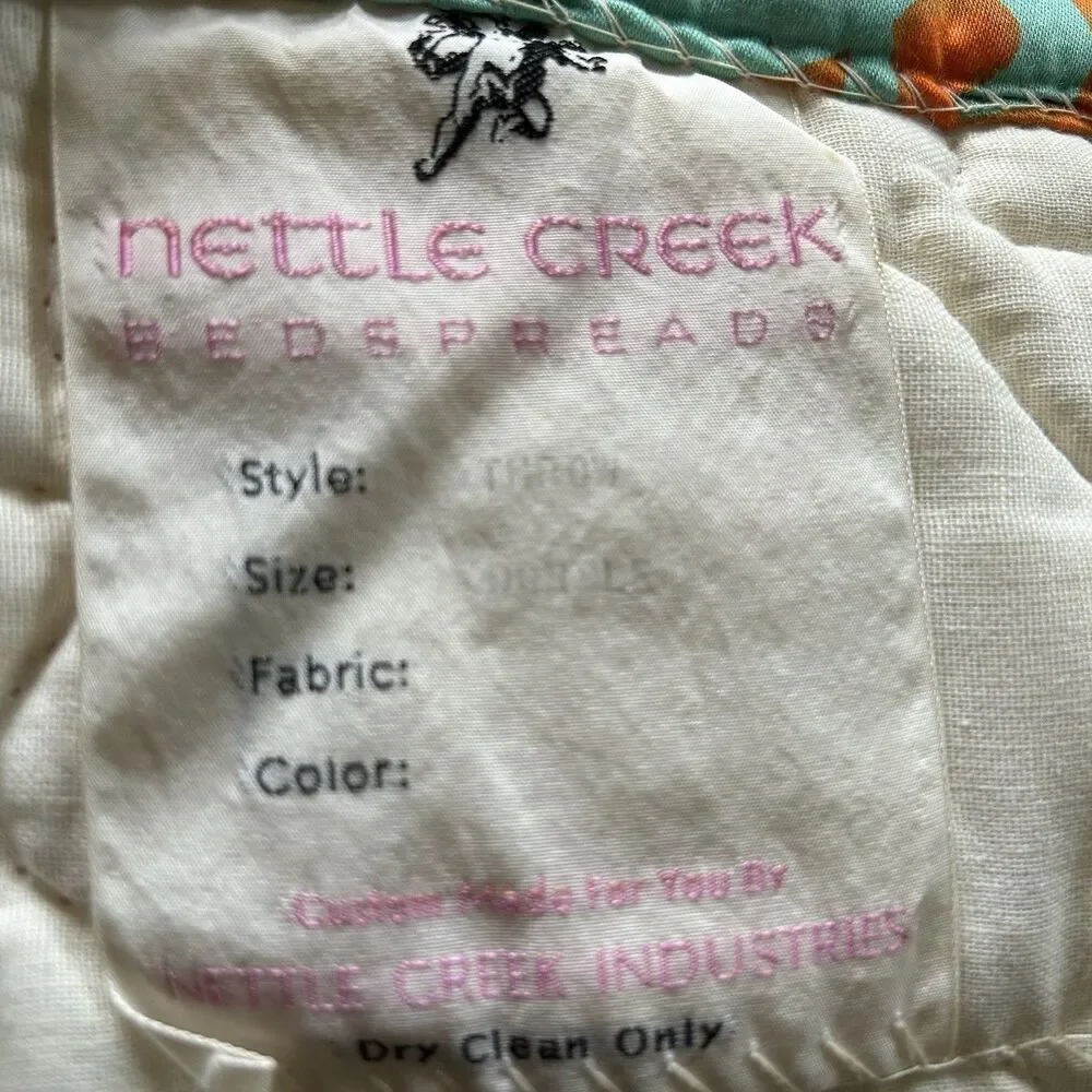 Nettle Creek Vintage Floral Bedspread Full Size Boho Cottagecore Artsy Vibrant